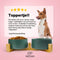 Jake & Jacky Voerbak Hond en Kat Keramiek - Dubbele Eetbak met Standaard - 2x 800 mL - Groen (2 stuks)
