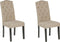 Set van 2 eetkamerstoelen SHIRLEY Beige