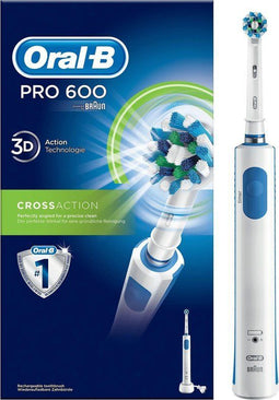 Oral-B PRO 600 - Elektrische tandenborstel - Cross Action - Tot 100% meer tandplakverwijdering
