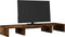 vidaXL - Monitorstandaard - verstelbaar - 80x24x10,5 - cm - hout - gerookt - eiken