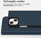 Accezz iPhone 13 - Book Case - Echt Nappa leer met pasjeshouder - Donkerblauw