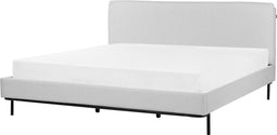 CORIO - Tweepersoonsbed - Lichtgrijs - 180 x 200 cm - Polyester