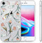 iMoshion Hoesje Geschikt voor iPhone SE (2022) / SE (2020) / 8 / 7 Hoesje Siliconen - iMoshion Design hoesje - Groen / Transparant / Roze / Vintage Flowers