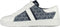 Michael Kors Keaton Stripe - Dames Sneaker - Wit met blauwe mk logo print - Washed Denim - Maat 39