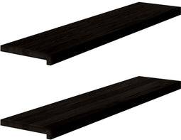 vidaXL - Traptreden - 2 - st - 110x30x2 - cm - massief - eikenhout - donkerbruin