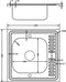 vidaXL - Gootsteen - met - afvoerset - 600x600x155 - mm - roestvrij - staal - zilver
