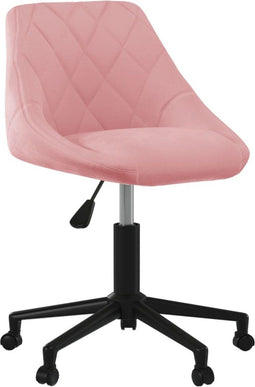 vidaXL - Eetkamerstoel - draaibaar - fluweel - roze