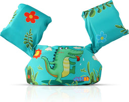 JUST23 Puddle Jumper Krokodil - Zwemvest met Verstelbare Zwembandjes - Voor Kinderen 14-25 KG - Groen
