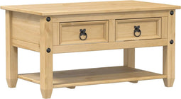 vidaXL - Salontafel - met - lades - Corona - 85x50x45 - cm - massief - grenenhout