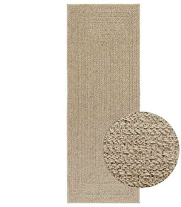 vidaXL - Vloerkleed - ZIZUR - beige - binnen - en - buiten - 80x200 - cm - jute - look