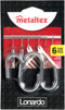 Haak voor ophanging Metaltex Lonardo Verchroomd Metaal 6,5 cm 6 Onderdelen