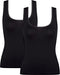 Sloggi GO - Dames Tank Top - 2 zwarte tops van organisch katoen (2 stuks)