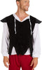 DressForFun Herbergier Kostuum - Driedelig Middeleeuws Kostuum - Gilet Met Rijgkoord - Diepzwart