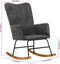 vidaXL - Schommelstoel - in - vintage - stijl - canvas - zwart