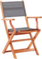 vidaXL - Tuinstoelen - inklapbaar - 4 - st - eucalyptushout - en - textileen - grijs