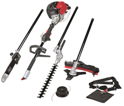 Scheppach MFH5200-4P - Multifunctionele Tuinmachine - 51,7 cc 4-in-1 - Zwart/Rood
