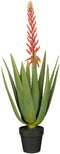 Mica Decorations Kunstplant Aloe vera - 43x43x82 cm - Polyethyleen - Rood