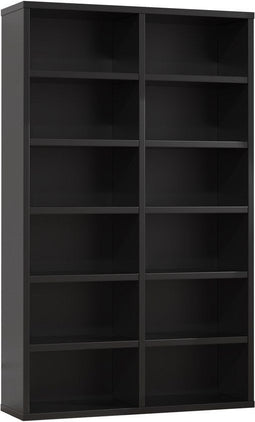 CD DVD opbergkast - 10 planken - zwart