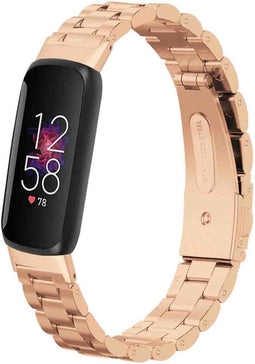 imoshion Bandje met Horlogeband inkorter - Geschikt voor Fitbit Luxe - imoshion Stalen band zonder installatiehulp - Rosé Goud