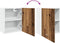 vidaXL - Hangkasten - 2 - st - Lyon - 50x31x60 - cm - bewerkt - hout - oud - houtkleurig