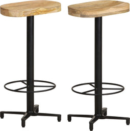 vidaXL - Barkrukken - 2 - st - 76 - cm - massief - mangohout