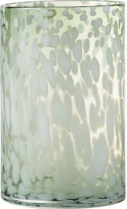 J-Line vaas Spikkel - glas - groen/wit - large