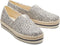Toms Alpargate Platform Rope - Dames espadrille - Vegan canvas - Wit zwart - Maat 41