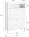 SoBuy FSR152-W - Schoenenkast - 2 Kleppen & Rek - Wit