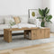 vidaXL - Salontafel - 150x50x35 - cm - bewerkt - hout - artisanaal - eikenkleur
