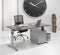 Hoogte verstelbaar bureau T- Poot Work breed 180CM diep 80CM bladkleur Speciale Kleur framekleur Antraciet (Ral 7016)