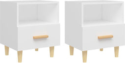 vidaXL - Nachtkastjes - 2 - st - 40x35x47 - cm - wit