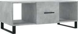 vidaXL - Salontafel - 102x50x40 - cm - bewerkt - hout - betongrijs