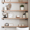 vidaXL - Wandschap - 80x10x2 - cm - onbehandeld - massief - eikenhout
