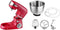 Royalty Line® PKM1600 Keukenmachine - 6 Liter - Keukenrobot - Mixer Met Mengkom - 1600W Keukenmixer - Rood