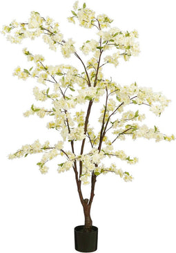 Mica Decorations Kunstbloem Blossom - 50x50x168 cm - Polyester - Creme