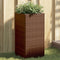 vidaXL - Plantenbakken - 2 - st - 30x30x60 - cm - poly - rattan - bruin