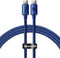 Baseus - Data Cable Crystal Shine (CAJY000603) - Type-C to Type-C, 100W, 1.2m - Blue