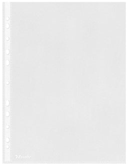 Esselte Economy Kunststof Showtassen voor A4 Documenten (100 stuks) - met 11 Perforatiegaten - Transparant