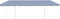 vidaXL - Luifel - automatisch - uittrekbaar - met - palen - 6x3 - m - blauw - en - wit
