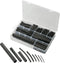 TRU COMPONENTS 1572181 Krimpkous assortiment Zwart Krimpverhouding:2:1, 3:1, 4:1, 6:1 302 onderdelen