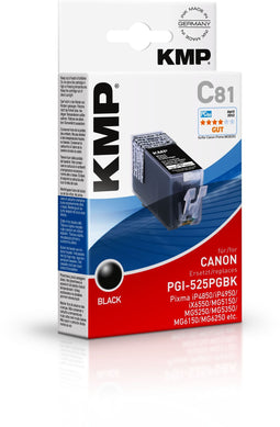KMP C81 - Inktcartridge - Compatibel met Canon PGI-525 PGBK - Zwart (19 ml)