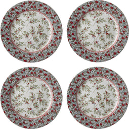 Laura Ashley Stockbridge Collectables Borden set van 4 - Kerstservies - Ø 18cm