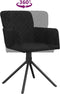 vidaXL - Eetkamerstoelen - draaibaar - 2 - st - fluweel - zwart