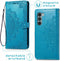 iMoshion Hoesje Geschikt voor Motorola Moto G200 Hoesje Met Pasjeshouder - iMoshion Mandala Bookcase - Turquoise