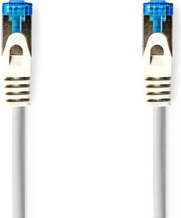 Nedis CAT6a-Kabel - S/FTP - RJ45 Male - RJ45 Male - 2.00 m - Snagless - Rond - LSZH - Grijs - Envelop
