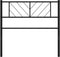 vidaXL - Hoofdbord - 90 - cm - metaal - zwart