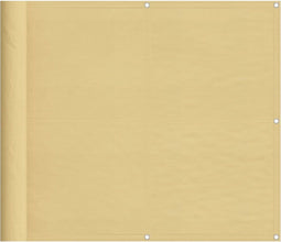 vidaXL - Balkonscherm - 90x1000 - cm - 100% - oxford - polyester - zandkleurig