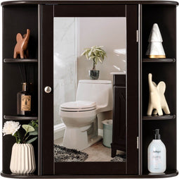 COAST™ - Badkamerkast - Spiegeldeur - Bruin - 66 x 16,7 x 63 cm