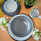 Cosy & Trendy Serviesset Speckle – Grijs – 18-delig / 6 Personen – Bevat 6 Dinerborden, 6 Diepe Borden en 6 Ontbijtborden – Grijs aardewerk met speckle effect – Vaatwasser- en Magnetronbestendig – Stapelbaar