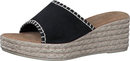 Marco Tozzi 2/27204-42 - Dames Muiltjes - Soft Lining - Leer - Zwart - Maat 39